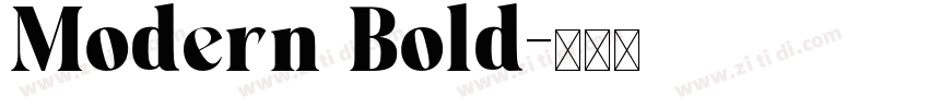 Modern Bold字体转换